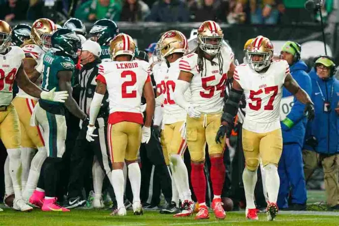 ¡Una fiesta roja y dorado! Mucha emoción hubo en la Watch Party del juego entre Eagles y 49ers