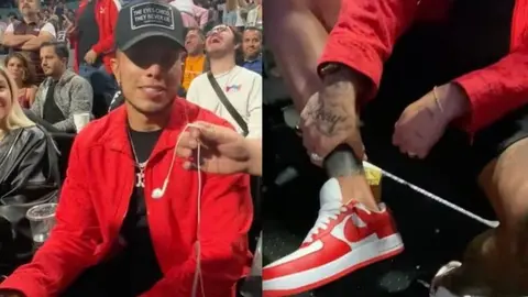 ¡Casi un millón! Salcedo y el costoso outfit que utilizó para el juego de la NBA en México