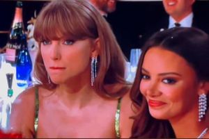 Taylor Swift se molesta por broma en los Golden Globes: 'Aquí la enfocamos menos'