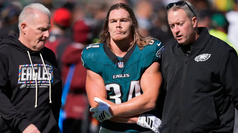 Carson Steele corredor de Eagles salió por lesión | AP