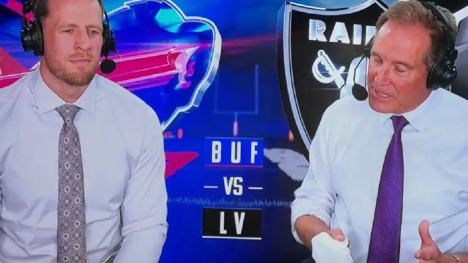 Jim Nantz con la muñeca lastimada | CAPTURA DE PANTALLA