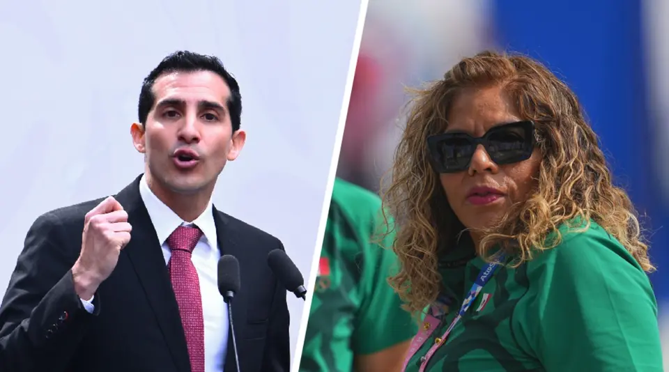 María José Alcalá y Rommel Pacheco, representantes del COM y Conade | MEXSPORT