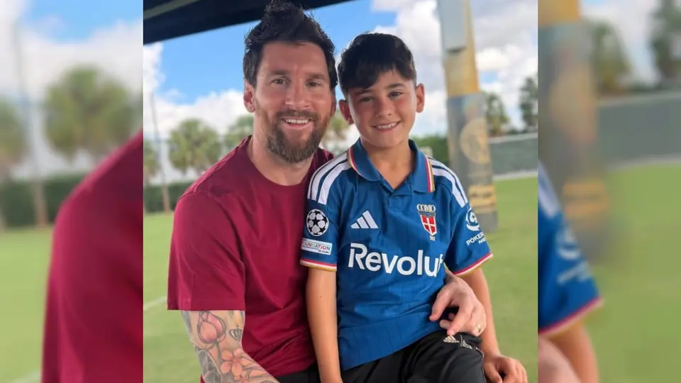 Lionel Messi con su hijo Ciro | INSTAGRAM: @antonelaroccuzzo