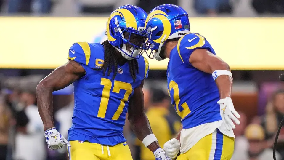 Davante Adams y Puka Nacua, receptores abiertos de Los Angeles Rams | AP