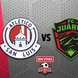 Atlético de San Luis vs Juárez EN VIVO Liga MX Apertura 2025 Jornada 16