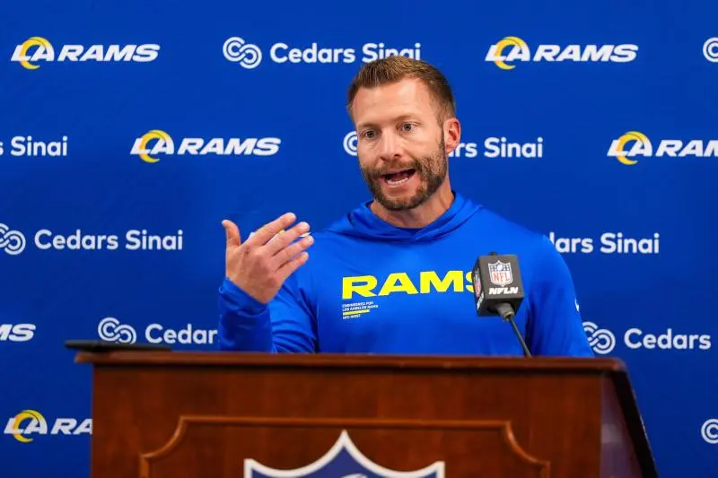 Sean McVay en declaraciones previas al juego | AP