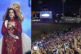VIDEO: Así se celebró el triunfo de Fátima Bosch en Miss Universo en el estadio de los Olmecas de Tabasco