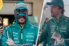 Fernando Alonso luce y presume en el GP de México la máscara de luchador que RÉCORD le regaló