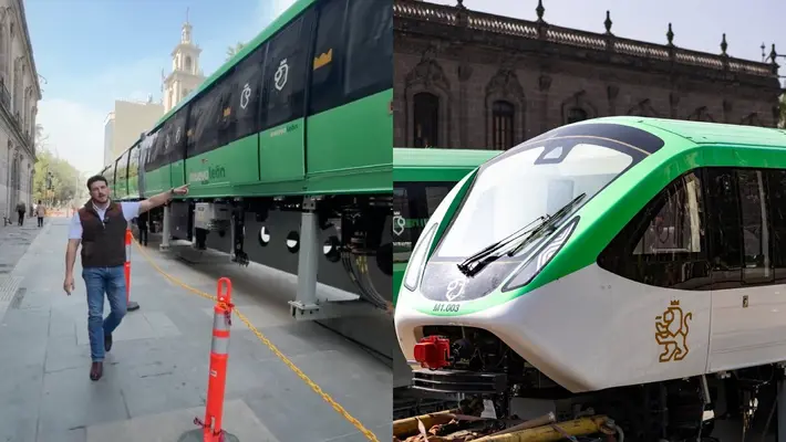 VIDEO / Santa llegó sobre rieles: los nuevos trenes para el Metro de Nuevo León ya están aquí