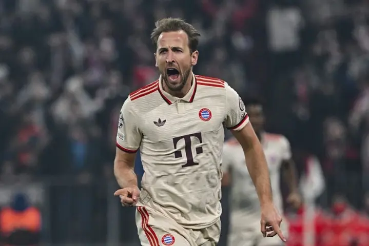 Harry Kane celebra un gol con el Bayern | AP