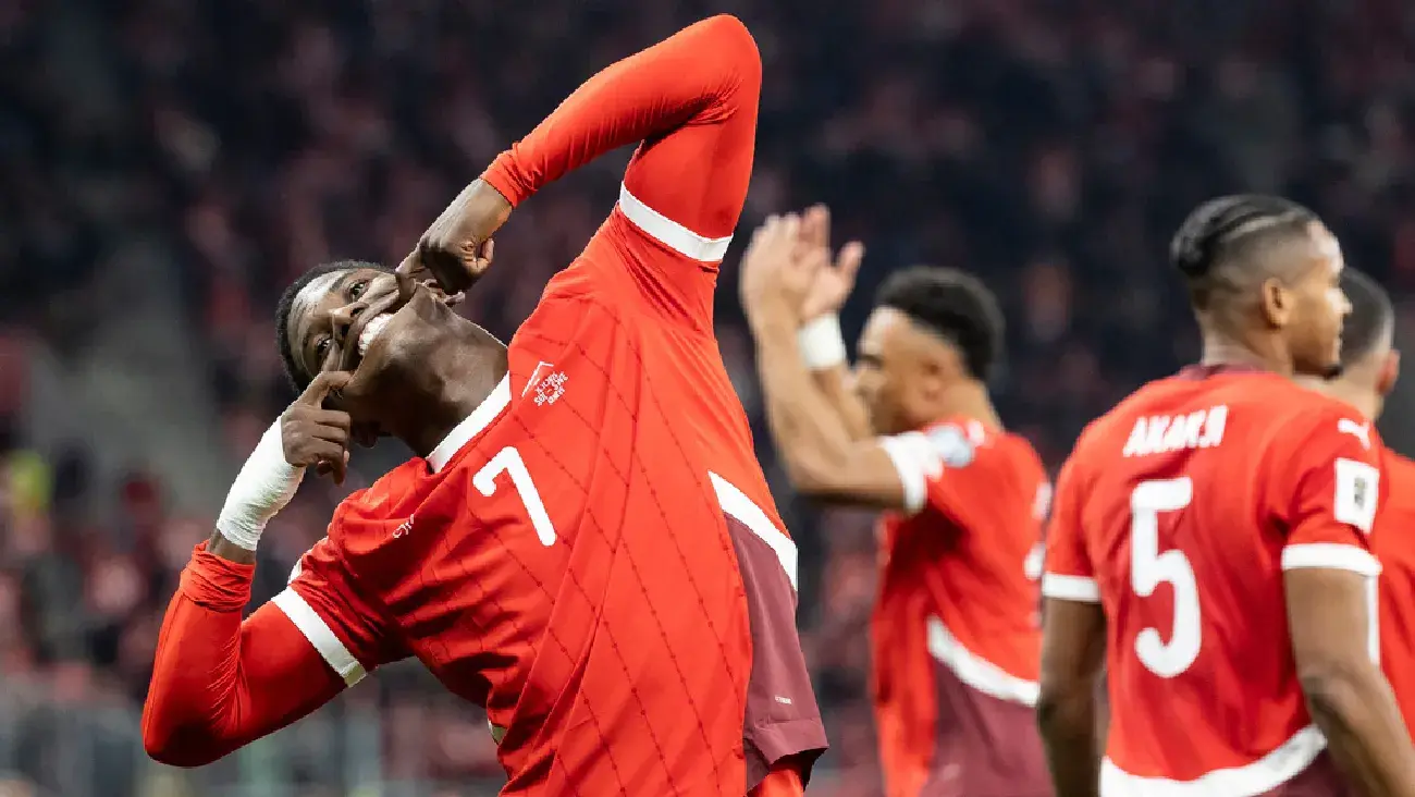El festejo de Breel Embolo | AP