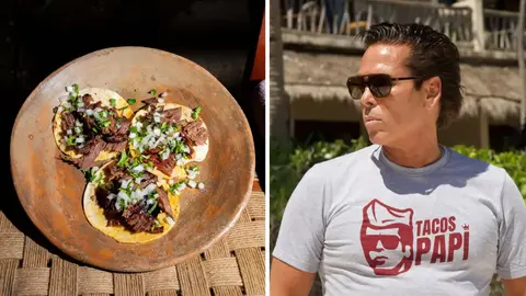 Así son los tacos de $300 pesos que vende Roberto Palazuelos en su taquería