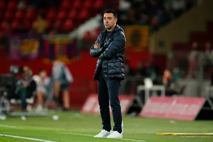 Xavi durante un partido del Barcelona| AP