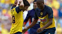 ¡Flamante reencuentro! Ángel Reyna y Aquivaldo Mosquera juntos en evento del América