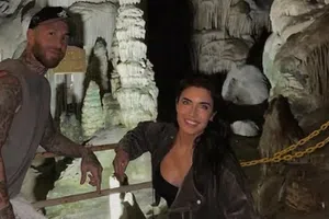 Sergio Ramos y Pilar Rubio visitaron icónicas cuevas de Nuevo León