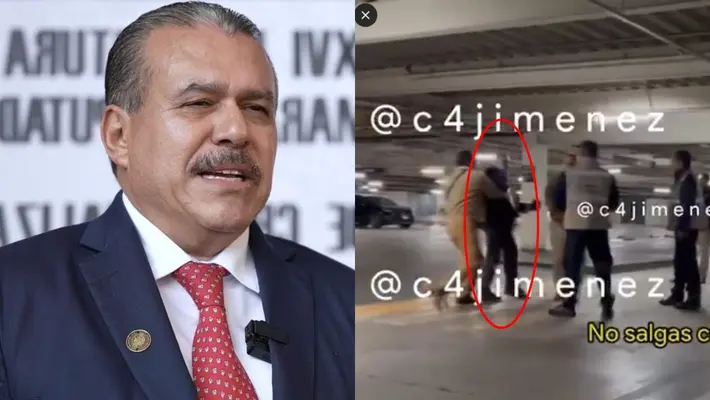 VIDEOS: Captan a diputado del PT haciendo destrozos en plaza de Metepec