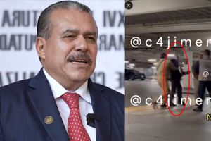 VIDEOS: Captan a diputado del PT haciendo destrozos en plaza de Metepec