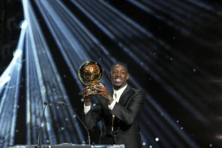 Dembele en la entrega del Balón de Oro | AP