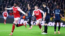Arsenal golea de visita al Brugge y se afianza como líder de la Champions League