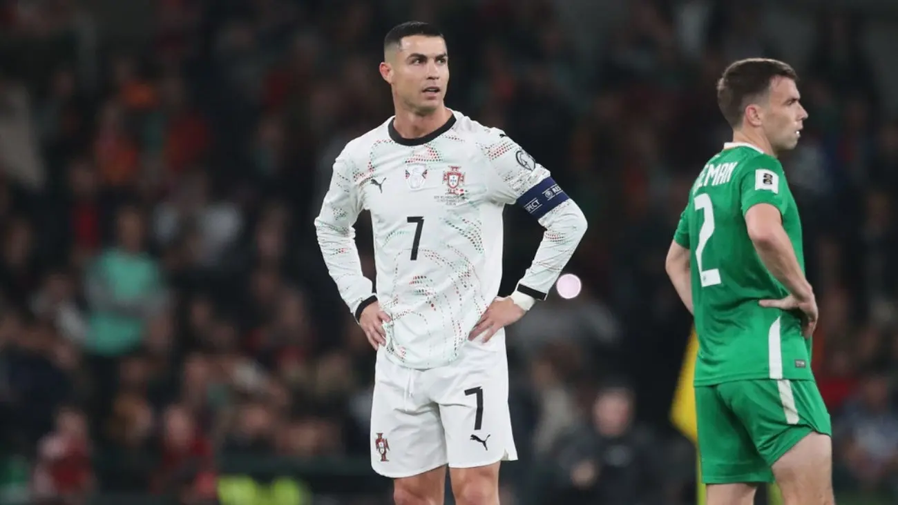 Cristiano Ronaldo tras ser expulsado contra Irlanda | AP