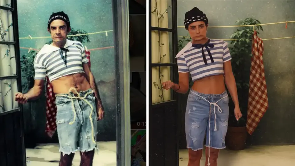 ¿Quién es quién? Aislinn Derbez causa sensación con su disfraz de Aarón Abasolo en Halloween