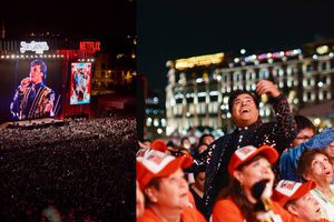 Juan Gabriel reúne a más de 170 mil personas en el Zócalo para ver su concierto en Bellas Artes
