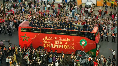 ¡Locura en Marruecos! Afición recibe a los Campeones del Mundo Sub 20 con ovación en Rabat