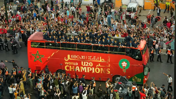 ¡Locura en Marruecos! Afición recibe a los Campeones del Mundo Sub 20 con ovación en Rabat
