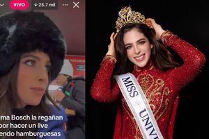 VIDEO: Fátima Bosch recibe regaño durante transmisión en vivo por comer hamburguesas