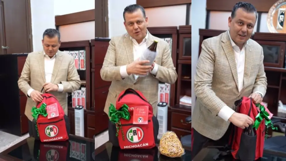 Diputado del PRI regala caguamas y botana a legisladores