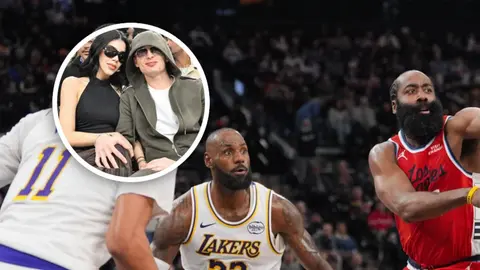 Invitados especiales en la NBA: Peso Pluma y Kenia OS en primera fila