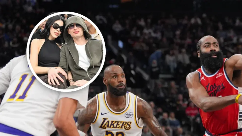 Invitados especiales en la NBA: Peso Pluma y Kenia OS en primera fila