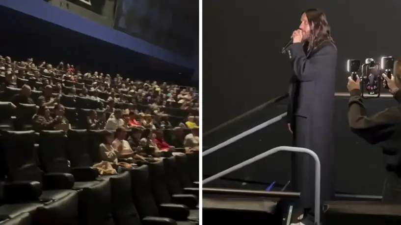 VIDEO: Jared Leto sorprende en función de TRON: Ares, pero casi nadie fue