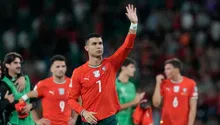 Cristiano Ronaldo celebra convertirse en el máximo goleador de eliminatorias
