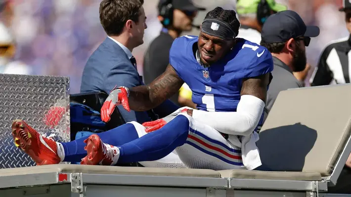 Malik Nabers de los Giants operado con éxito para reparar el ligamento cruzado anterior