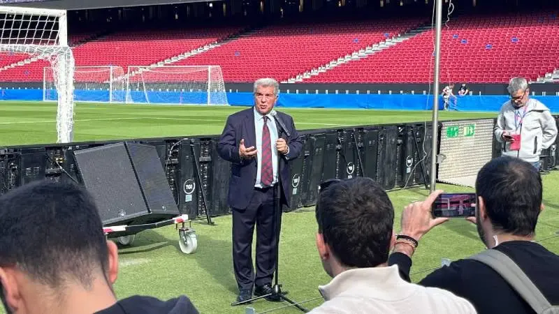 Laporta en el Camp Nou | CAPTURA DE PANTALLA