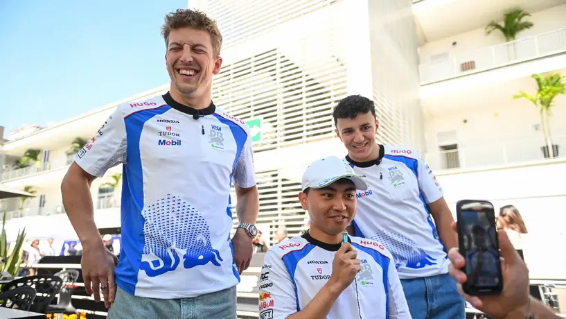¡Águilas desde la cuna! Pilotos de Racing Bulls imitan festejos de jugadores del América