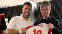 Kun Agüero y Noel Gallagher: La amistad "Citizen" se tiñe de rojo Independiente