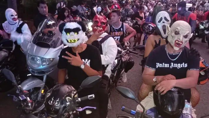 VIDEO: ¡Se puso macabro! Detienen a motociclista y remiten 511 motos en la Mega Rodada del Terror 2025