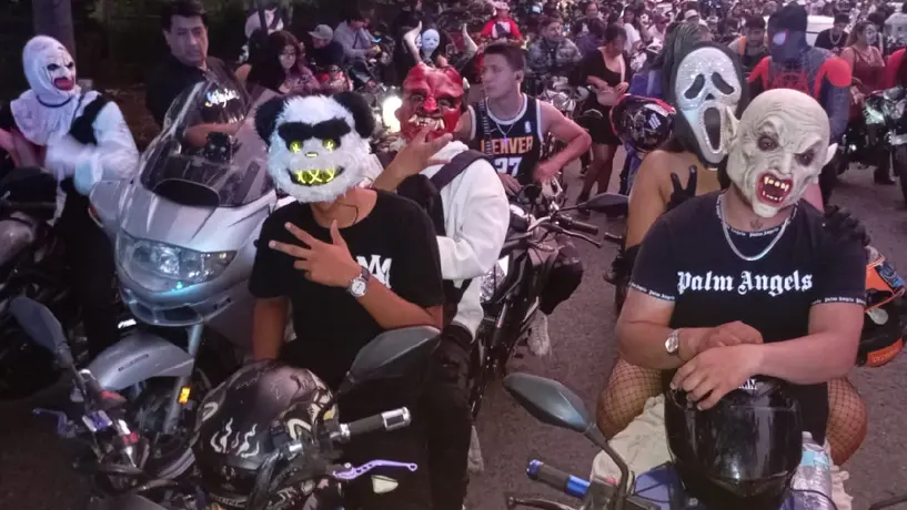 VIDEO: ¡Se puso macabro! Detienen a motociclista y remiten 511 motos en la Mega Rodada del Terror 2025