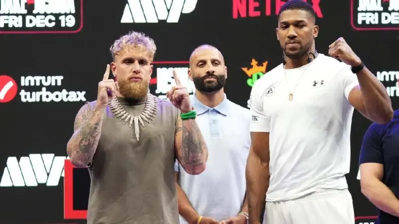 Jake Paul y Anthony Joshua | AP