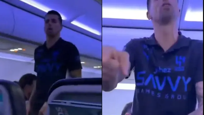 Joao Cancelo es captado tras agresión a aficionado en un vuelo comercial