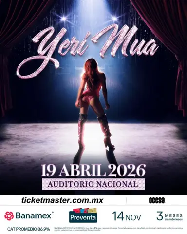 La presentación de Yeri Mua en el Auditorio  fue cancelada. / FB: @yerimua