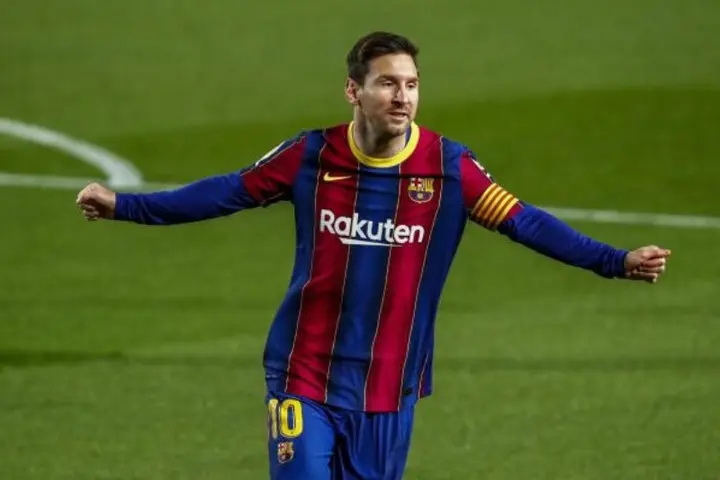 Messi en festejo con Barcelona | AP