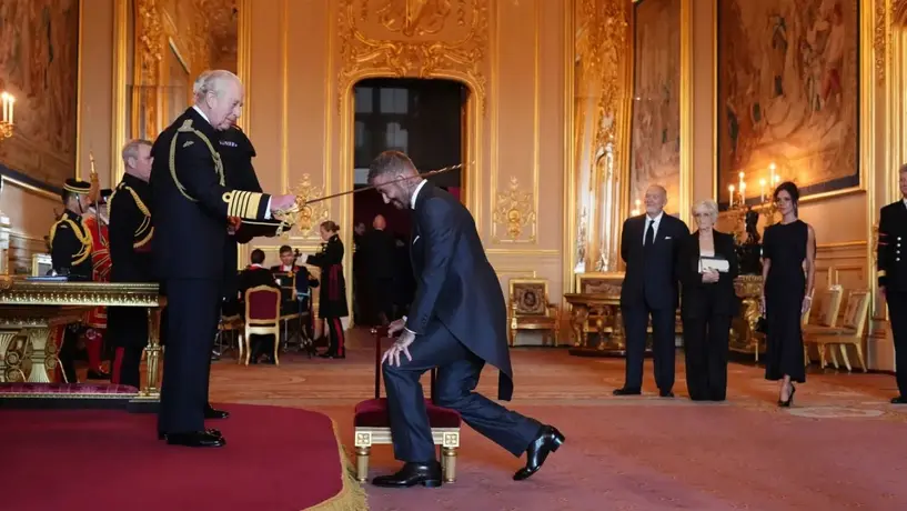 David Beckham es nombrado caballero del Imperio Británico por el Rey Carlos III