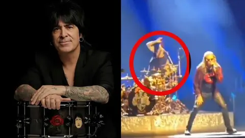 VIDEO: Baterista de Maná sufre caída en el escenario ¡Como Fher Olvera!