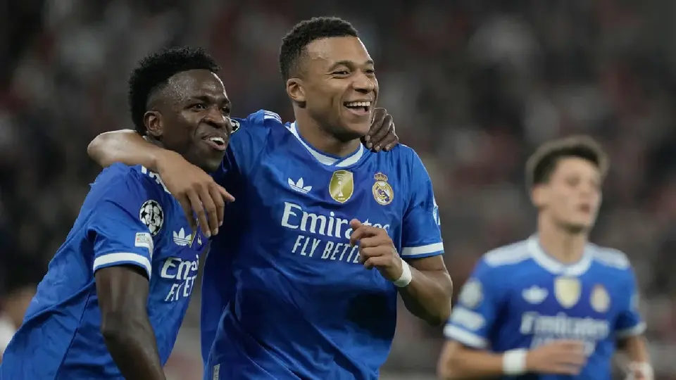 ¡Póker francés! Real Madrid derrota al Olympiacos de la mano de Kylian Mbappé