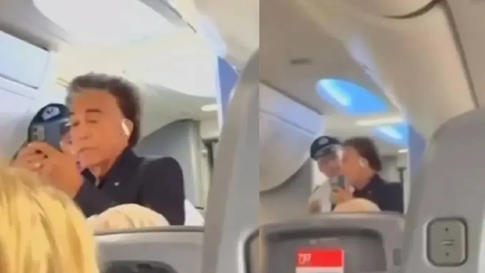 José Luis Rodríguez 'El Puma' es retirado de un avión en Ecuador