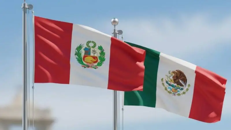 Banderas de Perú y México l RRSS