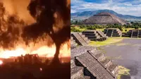 Fuego en Teotihuacán: así se vivió el incendio detrás de la Pirámide de la Luna / VIDEO